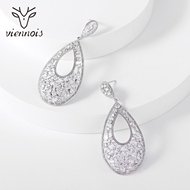 Picture of Beautiful Cubic Zirconia Gold Plated Dangle Earrings