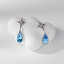 Show details for Eye-Catching Blue Swarovski Element Dangle Earrings with Member Discount