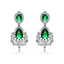 Show details for Pretty Cubic Zirconia Green Dangle Earrings