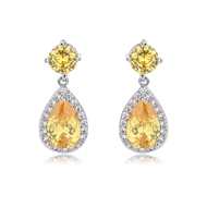 Picture of Impressive Yellow Luxury Dangle Earrings with Low MOQ