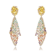 Picture of Medium Cubic Zirconia Dangle Earrings with Beautiful Craftmanship