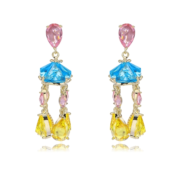 Picture of Trendy Gold Plated Luxury Dangle Earrings with No-Risk Refund