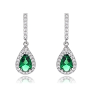 Picture of Nice Cubic Zirconia Green Dangle Earrings from Editor Picks