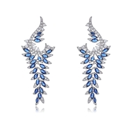 Picture of Featured Blue Cubic Zirconia Dangle Earrings with Full Guarantee