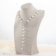 Picture of Nickel Free Platinum Plated Artificial Pearl Long Pendant From Reliable Factory