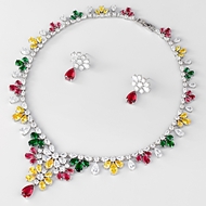 Show details for Sparkling Big Colorful 2 Piece Jewelry Set Show details for Sparkling Big Colorful 2 Piece Jewelry Set
