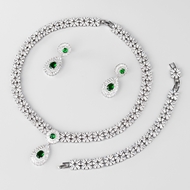 Show details for Fashionable Big Green 3 Piece Jewelry Set Show details for Fashionable Big Green 3 Piece Jewelry Set