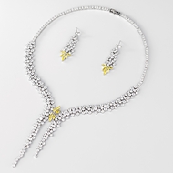 Show details for Good Quality Cubic Zirconia Platinum Plated 2 Piece Jewelry Set Show details for Good Quality Cubic Zirconia Platinum Plated 2 Piece Jewelry Set