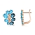 Picture of Trendy Rose Gold Plated Blue Stud Earrings with No-Risk Refund