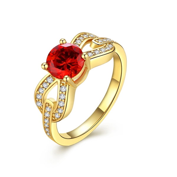 Picture of Brand New Red Small Fashion Ring in Flattering Style