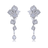 Picture of Trendy White Luxury Dangle Earrings with No-Risk Refund