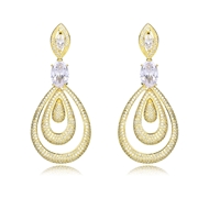 Picture of Reasonably Priced Gold Plated White Dangle Earrings from Reliable Manufacturer