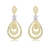 Picture of Reasonably Priced Gold Plated White Dangle Earrings from Reliable Manufacturer