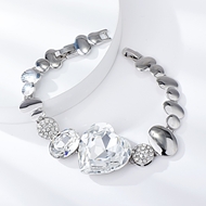 Show details for Top Rated Love & Heart Platinum Plated Fashion Bracelet Show details for Top Rated Love & Heart Platinum Plated Fashion Bracelet