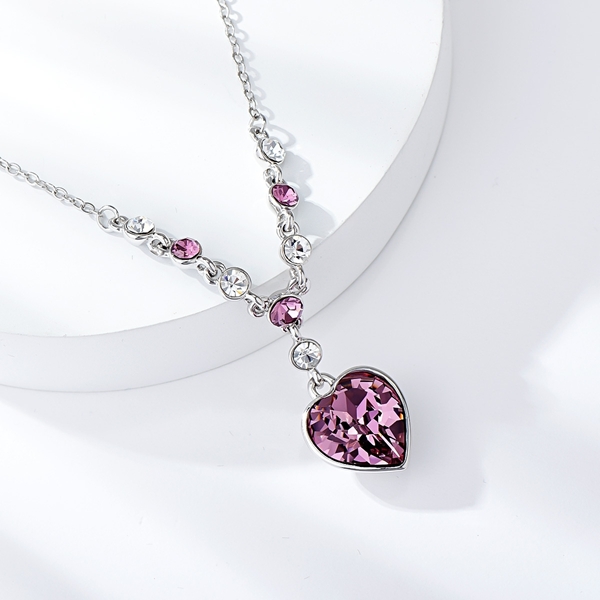 Picture of New Design Swarovski Element Heart & Love 2 Pieces Jewelry Sets