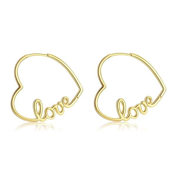 Picture of Nice Big Love & Heart Hoop Earrings