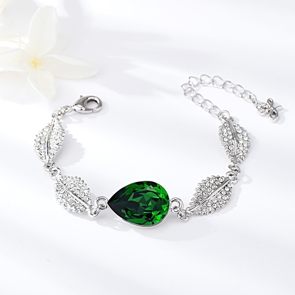 Picture of Best Swarovski Element Platinum Plated Fashion Bracelet