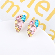 Picture of Charming Colorful Cubic Zirconia Dangle Earrings As a Gift