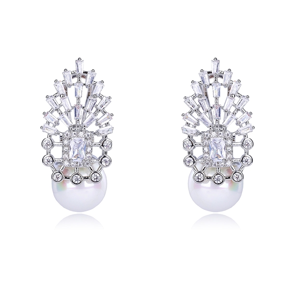 Picture of Luxury Cubic Zirconia Dangle Earrings with Worldwide Shipping