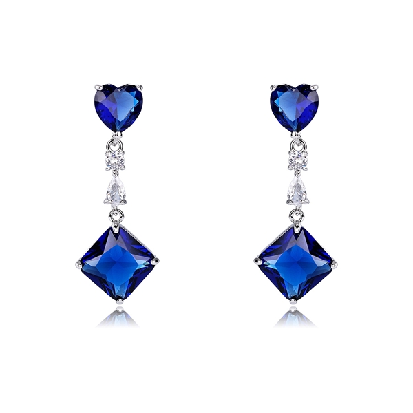 Picture of Luxury Blue Dangle Earrings with Fast Delivery