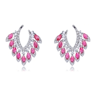 Picture of Fancy Big Platinum Plated Dangle Earrings