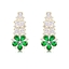 Show details for Low Price Gold Plated Green Dangle Earrings