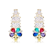 Picture of Popular Cubic Zirconia Big Dangle Earrings