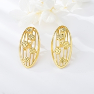 Picture of Hypoallergenic Gold Plated Dubai Stud Earrings with Easy Return