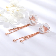 Picture of Irresistible White Rose Gold Plated Dangle Earrings For Your Occasions