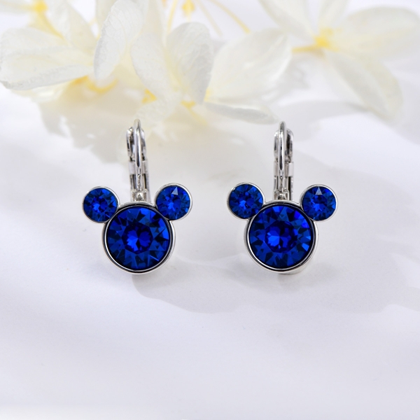 Picture of Recommended Blue Platinum Plated Small Hoop Earrings from Top Designer