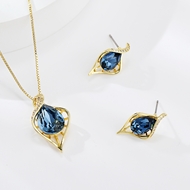 Show details for Good Quality Swarovski Element Blue 2 Piece Jewelry Set