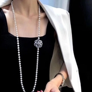 Picture of Popular Artificial Pearl Platinum Plated Long Chain Necklace