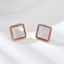 Show details for Hot Selling White Rose Gold Plated Stud Earrings from Top Designer