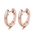 Picture of 925 Sterling Silver Rose Gold Plated Huggie Earrings with Worldwide Shipping