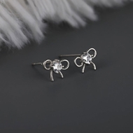 Picture of 925 Sterling Silver Small Stud Earrings in Exclusive Design