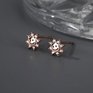 Picture of Small White Stud Earrings at Factory Price