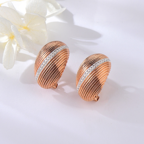 Picture of Fashion Big Rose Gold Plated Big Stud Earrings