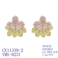 Picture of Good Cubic Zirconia Copper or Brass Stud Earrings