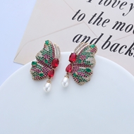 Picture of Impressive Colorful Gold Plated Dangle Earrings with Low MOQ