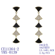 Picture of Nickel Free Gold Plated Cubic Zirconia Dangle Earrings with Worldwide Shipping