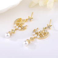 Show details for Delicate White Dangle Earrings of Original Design Show details for Delicate White Dangle Earrings of Original Design