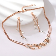 Show details for Dubai Rose Gold Plated 2 Piece Jewelry Set with Beautiful Craftmanship Show details for Dubai Rose Gold Plated 2 Piece Jewelry Set with Beautiful Craftmanship