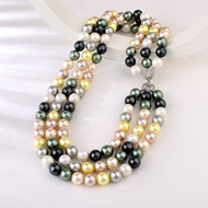 Picture of Sparkling Big Artificial Pearl Short Statement Necklace