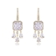 Show details for Copper or Brass Cubic Zirconia Dangle Earrings at Unbeatable Price