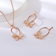 Show details for Impressive White Rose Gold Plated 2 Piece Jewelry Set with Low MOQ Show details for Impressive White Rose Gold Plated 2 Piece Jewelry Set with Low MOQ