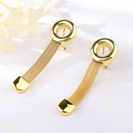 Picture of Brand New Gold Plated Big Dangle Earrings with SGS/ISO Certification