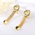 Picture of Brand New Gold Plated Big Dangle Earrings with SGS/ISO Certification