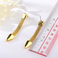 Picture of Beautiful Big Gold Plated Dangle Earrings