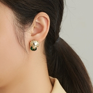 Picture of Delicate Gold Plated Stud Earrings with Wow Elements