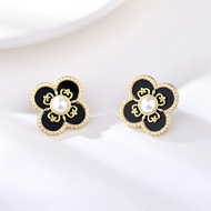 Picture of New Artificial Pearl Copper or Brass Stud Earrings